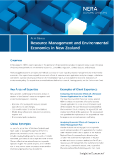 Resource Management and Environmental Economics in New Zealand At A Glance